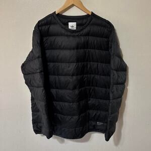 Adidas Originals Black Puffer Down Pull Over Lightweight Jacket Size Size L